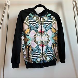 Multi color zip up sweatshirt